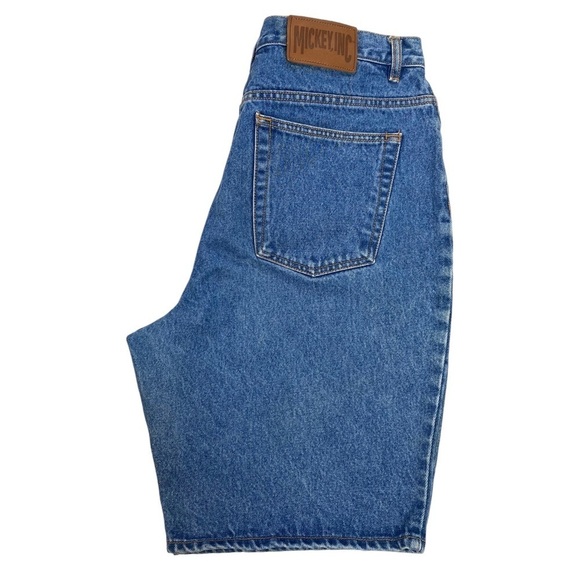 VINTAGE 90s Mickey Mouse Embroidered High Rise Denim Shorts Size XXL - Picture 7 of 9